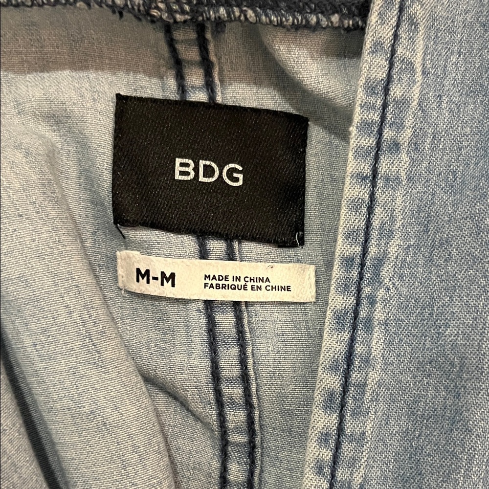 BDG Light Blue Denim Hooded Longline Jacket - Picture 2 of 3